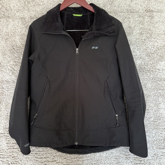 Koppen Jacket Women Size M Black Soft Shell Fleece Lined Lightweight Full Zip - Picture 2 of 9